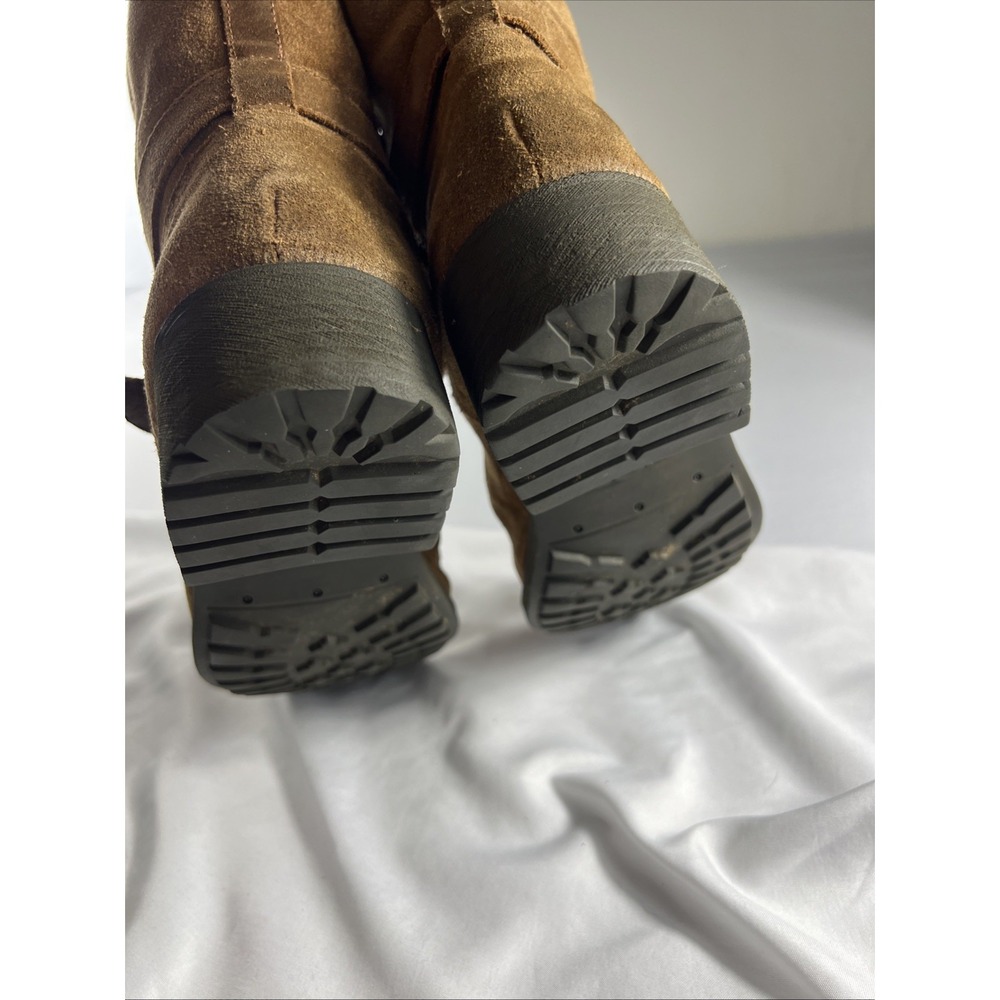 UGG Australia Glendale Chestnut Suede Buckle Mid-Calf Zipper Boots  Women's 9.5 - Picture 11 of 14